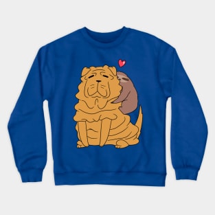 Sloth Loves Shar Pei Crewneck Sweatshirt